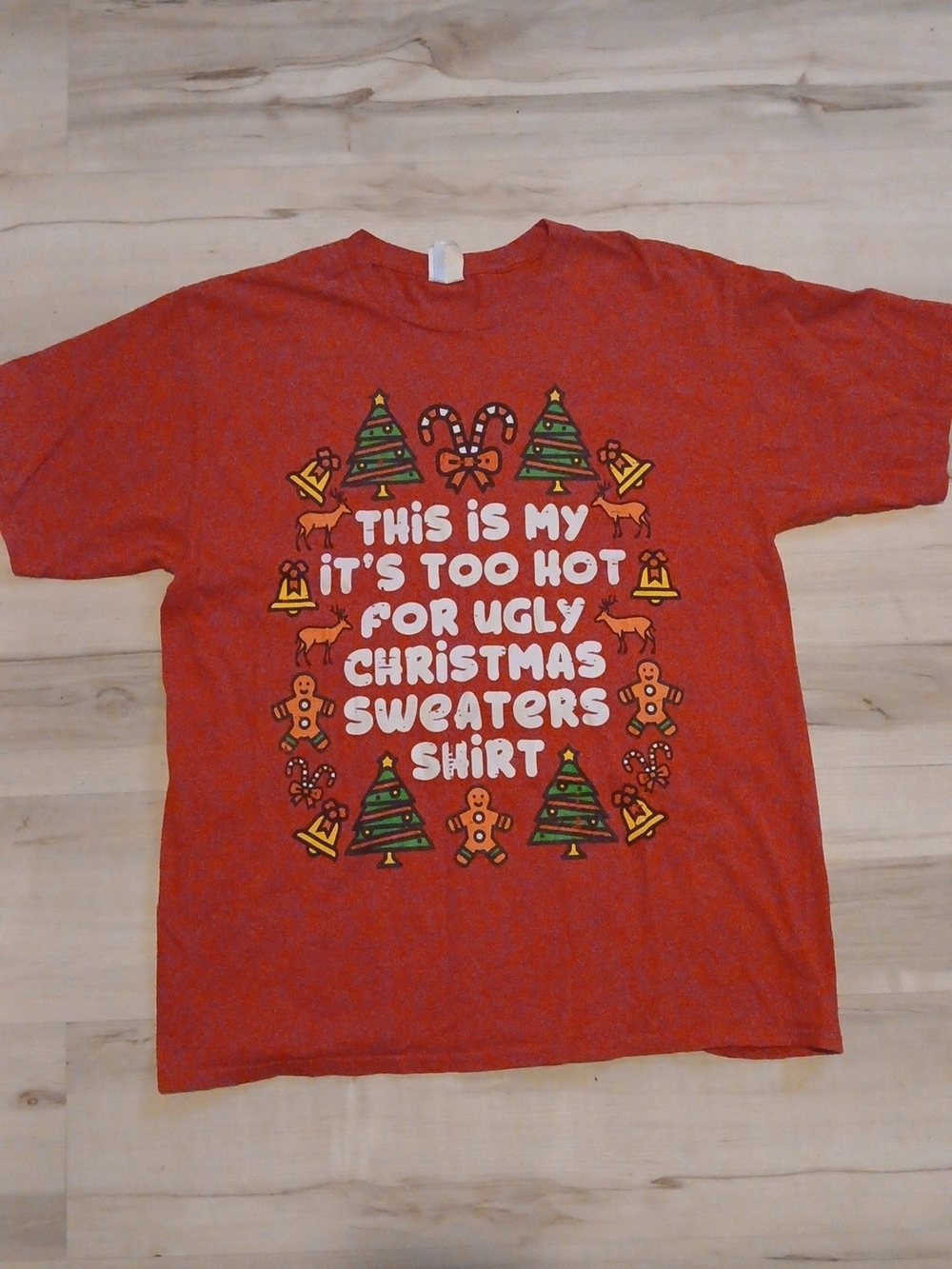 Kids Red 'This Is My It's Too Hot for Ugly Christmas Sweaters' Holiday T‑Shirt